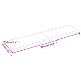 Wall Shelf Dark Brown 180x40x cm Treated Solid Wood Oak 363839