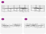 Outdoor Sofa Set 7 pcs White 59 x 59 x 37 cm Solid Acacia Wood 3387263