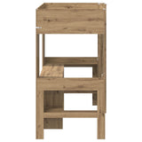 Loft Bed Frame with Desk with Storage Artisan Oak 90 x 190 cm 3410442