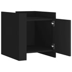 ZNTS Bedside Cabinet Black 45x50x50 cm Engineered Wood 848298