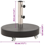48564 Parasol Base Granite 30 kg Round Black