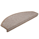 Stair Mats 15 pcs 65x24x4 cm Light Brown Half Round Large 133886