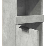Bathroom Cabinet Concrete Grey 32x34x188.5 cm Engineered Wood 856942