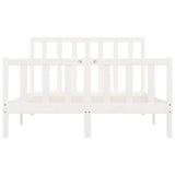 Bed Frame without Mattress White 160x200 cm Solid Wood 3106844