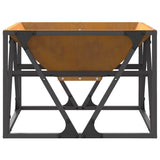 Fire Pit Brown 50 x 50 x 35 cm Weathering Steel 858993