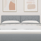 Headboard with Headboard Light Grey 144 cm Faux Leather 42007241