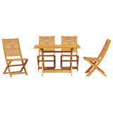 Garden Dining Set Folding 5 pcs Brown Solid Acacia Wood 3375754