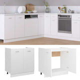 Sink Bottom Cabinet Lyon White 80x46x81.5 cm Engineered Wood 801196