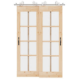 Sliding Door Hardware Kit 183 cm Stainless Steel Silver 3295759