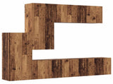 TV Wall Unit Wall-mounted 5 pcs Old Wood Engineered Wood 3402776