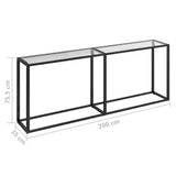 Console Table Transparent 200x35x75.5cm Tempered Glass 331686