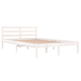Bed Frame without Mattress Solid Wood Pine 120x200cm White 810426