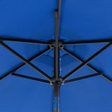 Garden Parasol with Steel Pole Azure Blue 225x225x212 cm 4005065