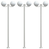 Outdoor Floor Lamps 3pcs Silver 215 cm Stainless Steel 4006389