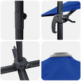 Umbrella Azurblau 351 x 250 x 260 cm Polyester and Aluminium 42003348
