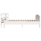 Bed Frame without Mattress White 75x190 cm Small Single Solid Wood Pine 3306250