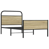 Bed Frame without Mattress 90x200 cm Sonoma Oak Engineered Wood 4100439
