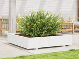 Garden Planter White 90x90x26.5 cm Solid Wood Pine 847314
