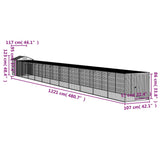 Chicken Cage with Run Anthracite 117x1221x123 cm Galvanised Steel 3189073