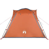 Camping Tent 4-Person Grey and Orange Quick Release Waterproof 94358