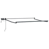 Manual Retractable Awning with LEDs Light Grey and White 3425703