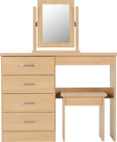 ZNTS Nevada 4 Drawer Dressing Table Set 100-105-018