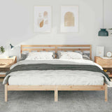 Bed Frame Brown 180 x 200 cm Solid Pine Wood 872362