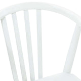 Dining Chair 2 pcs White Solid Rubberwood 42020399