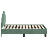Toddler Bed Frame with Headboard Sea Green 70 x 140 cm Velvet 42010934