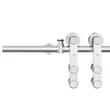 Sliding Door Hardware Kit 200 cm Stainless Steel Silver 4009694