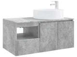 Bathroom Furniture Set 2 pcs Concrete Grey Engineered Wood 3404107