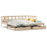 Daybed with Trundle and Drawers without Mattress 80x200 cm 3302203
