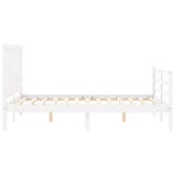 Bed Frame without Mattress White 120x200 cm Solid Wood 3194567