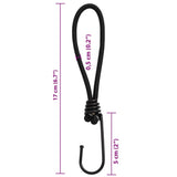 Bungee Cord with Hooks 50 pcs 17 cm 4008141