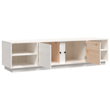 TV Cabinet White 156x40x40 cm Solid Wood Pine 814455