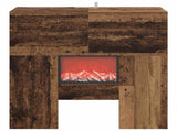 Electric Fireplace Old Wood 75 x 24.5 x 75 cm Engineered wood 8020774
