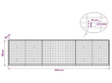 Gabion with 5 mm Wire and 5x10 cm Mesh 300x30x100 cm 3464640