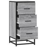 Sideboard Grey Sonoma 35.5x35x76 cm Engineered Wood and Metal 848947