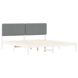 Bed Frame with Upholstered Headboard Light Grey 180 x 200 cm 877893