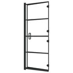 ZNTS Folding Shower Enclosure ESG 120x140 cm Black 150745