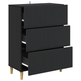 Drawer Cabinet Black 66 x 34.5 x 90 cm Engineered Wood 894606