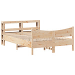 ZNTS Bed Frame with Headboard 150x200 cm King Size Solid Wood Pine 3306300