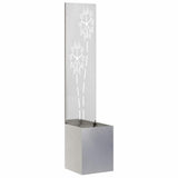Garden Privacy Screen Floral Sliver 32 x 150 cm Stainless steel 876368
