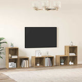 TV Cabinet Set Wall-mounted 6 pcs Artisan Oak Engineered Wood 3393164