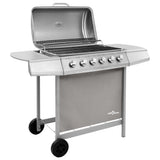 Gas BBQ Grill with 6 Burners Silver 48555