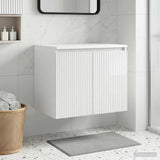 Wall-mounted Bathroom Cabinet High Gloss White 890476