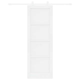 Sliding Door White 73.5 x 211 cm Solid Pine Wood 3333385