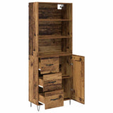 Highboard with Drawer 2 pcs Old Wood Engineered Wood 3415653