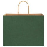 Paper Bags 250 pcs with Handles Green 32x17x25 cm 4101733