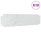 Lawn Edgings 10 pcs Silver 100 x 25 x 0.07 cm Galvanised Steel 42008617